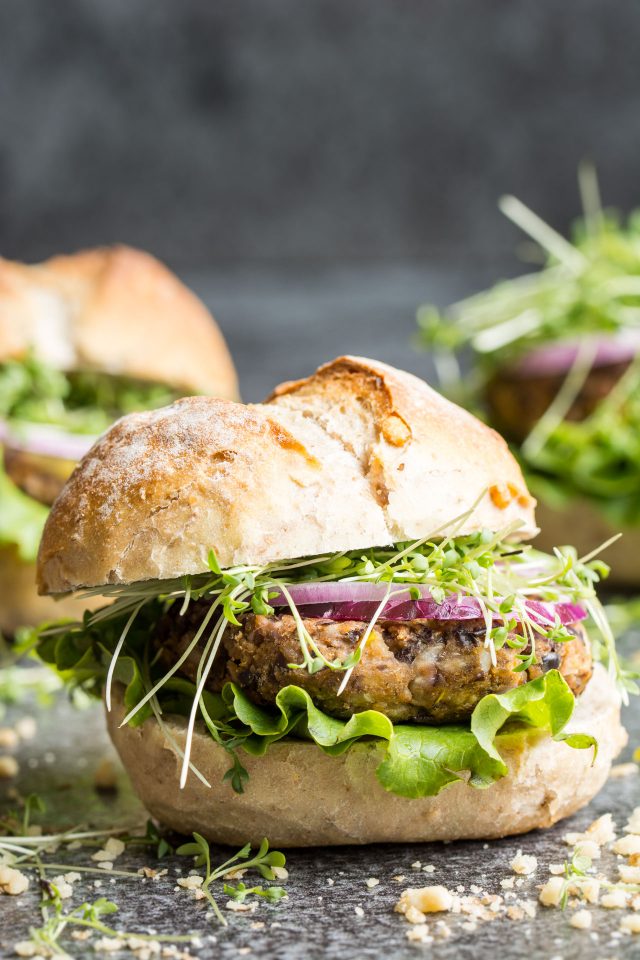 Low Calorie Main Meals on Vegan Recipes for Weight Loss - Super Quick Black Bean Burger by Lauren Caris Cooks